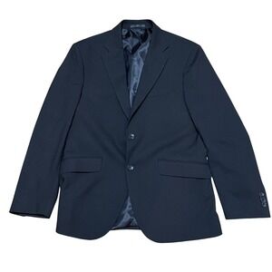 Kenneth Cole New York Men's Black Two Button Blazer Jacket 39S Stretch